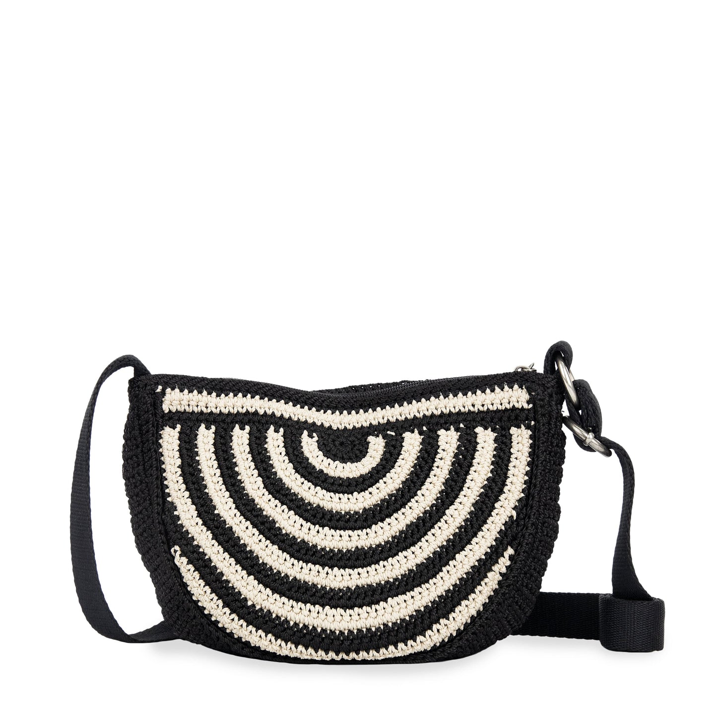 The Sak Ryder Small Crossbody Crochet - |Black Stripe|