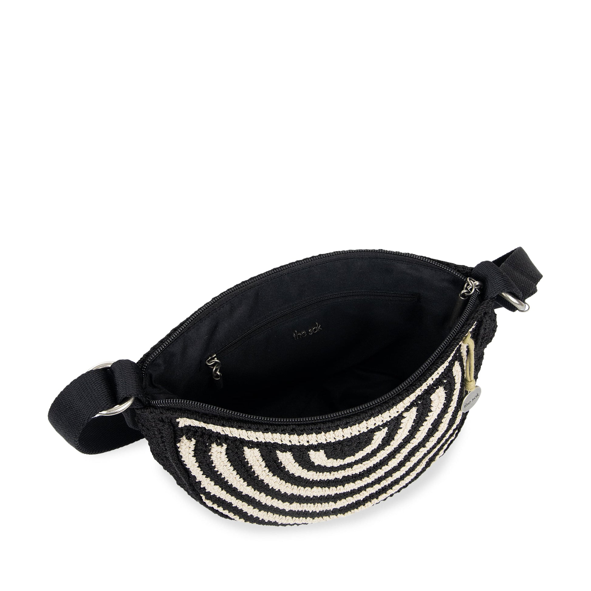 The Sak Ryder Small Crossbody Crochet - |Black Stripe|