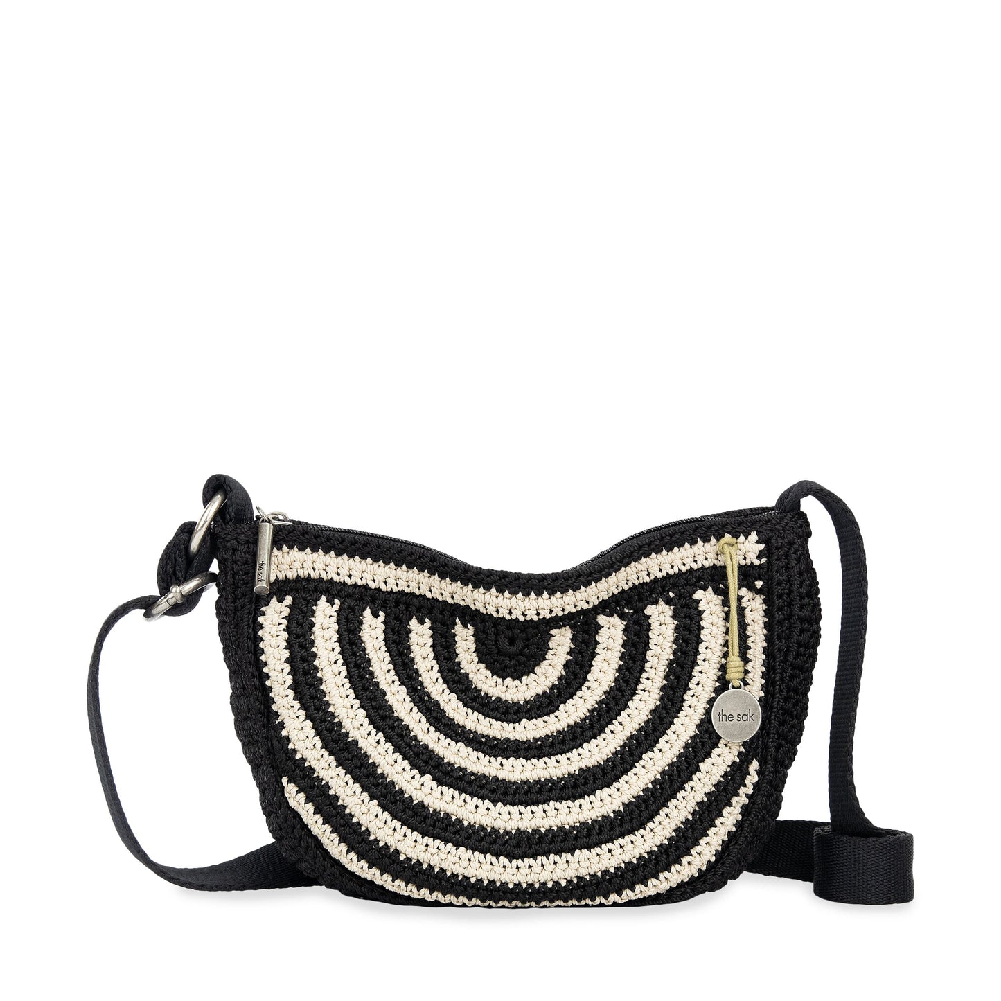 The Sak Ryder Small Crossbody Crochet - |Black Stripe|
