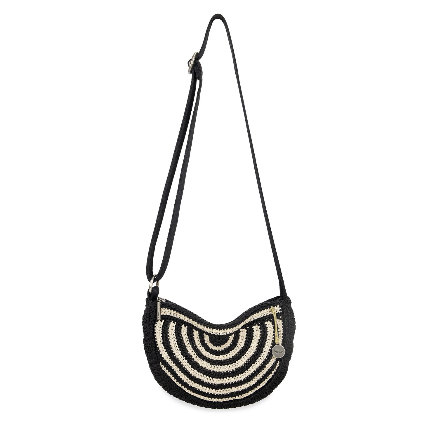 The Sak Ryder Small Crossbody Crochet - |Black Stripe|