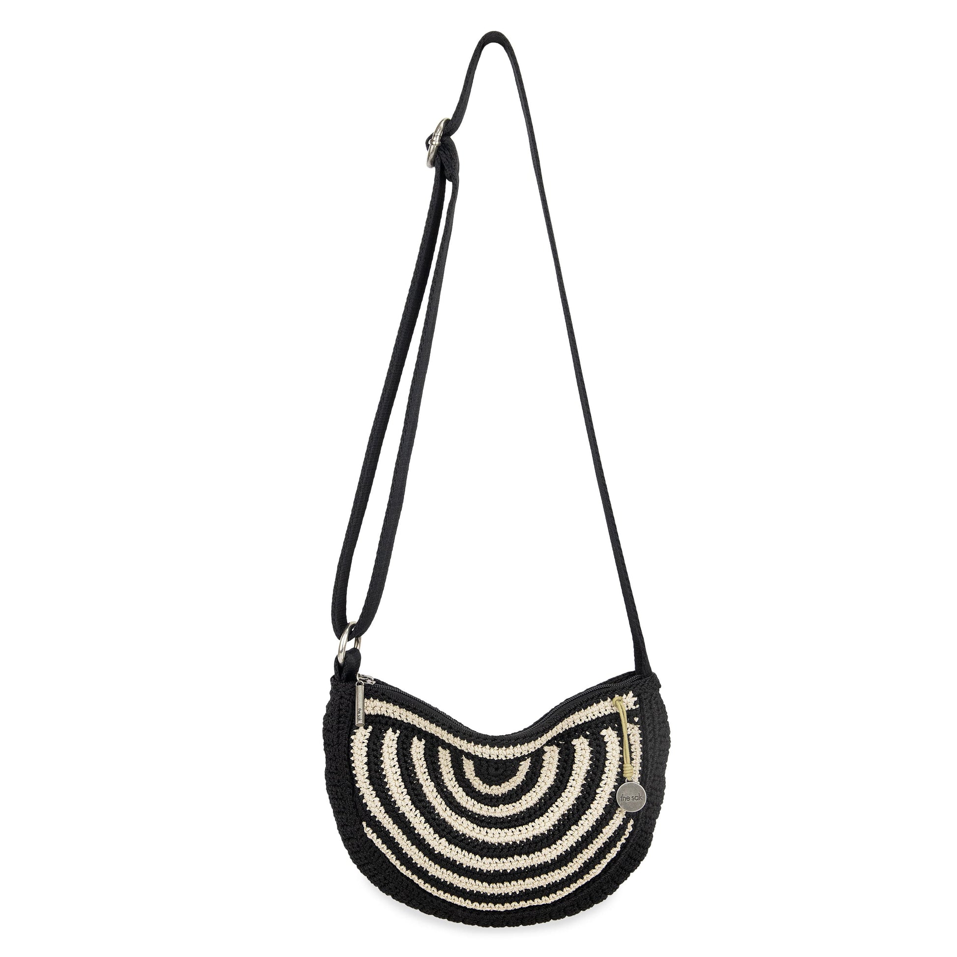 The Sak Ryder Small Crossbody Crochet - |Black Stripe|