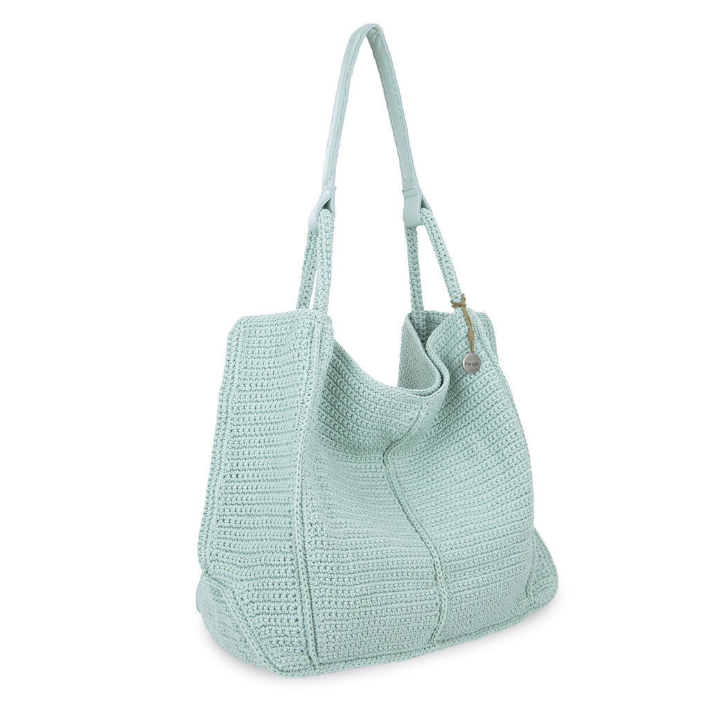 The Sak Los Feliz Large Tote - Hand Crochet - Aqua