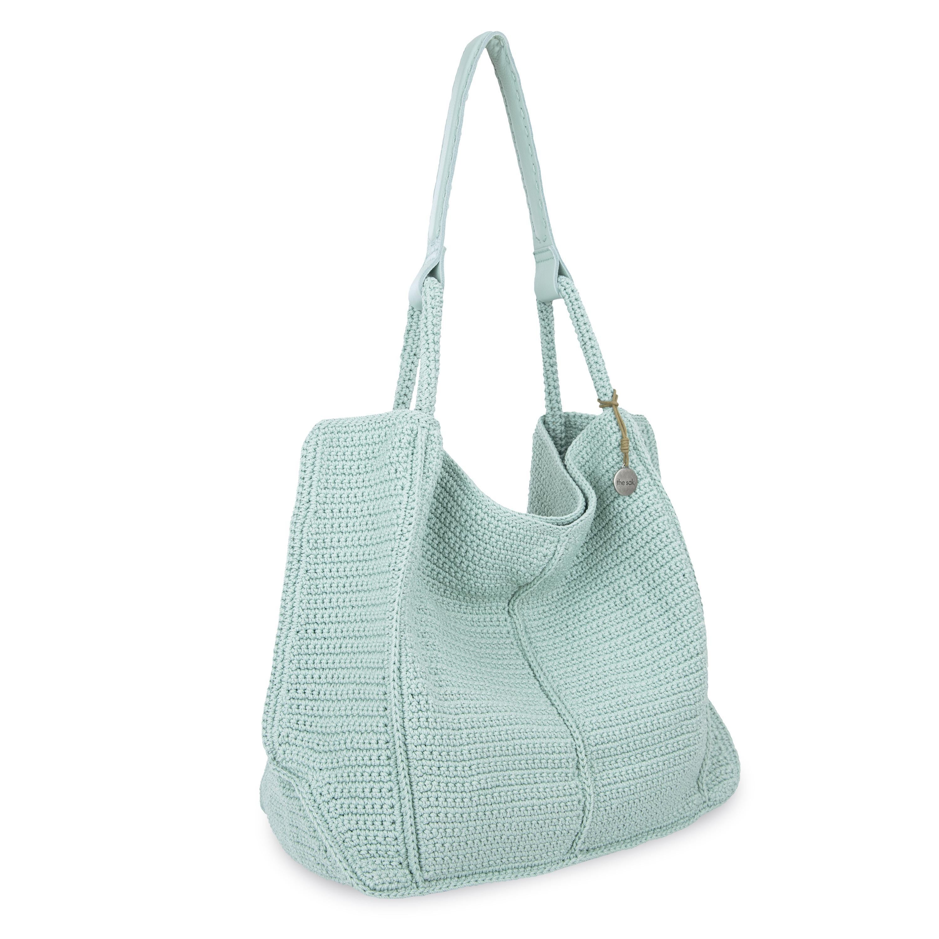 The Sak Los Feliz Large Tote - Hand Crochet - Aqua