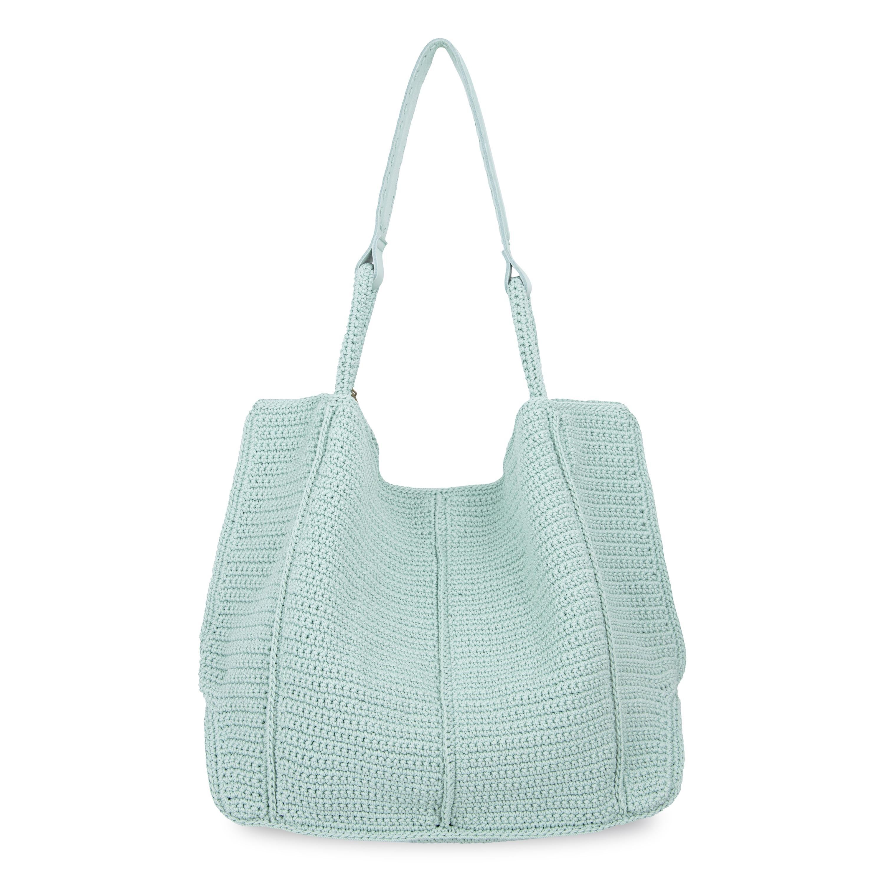 The Sak Los Feliz Large Tote - Hand Crochet - Aqua