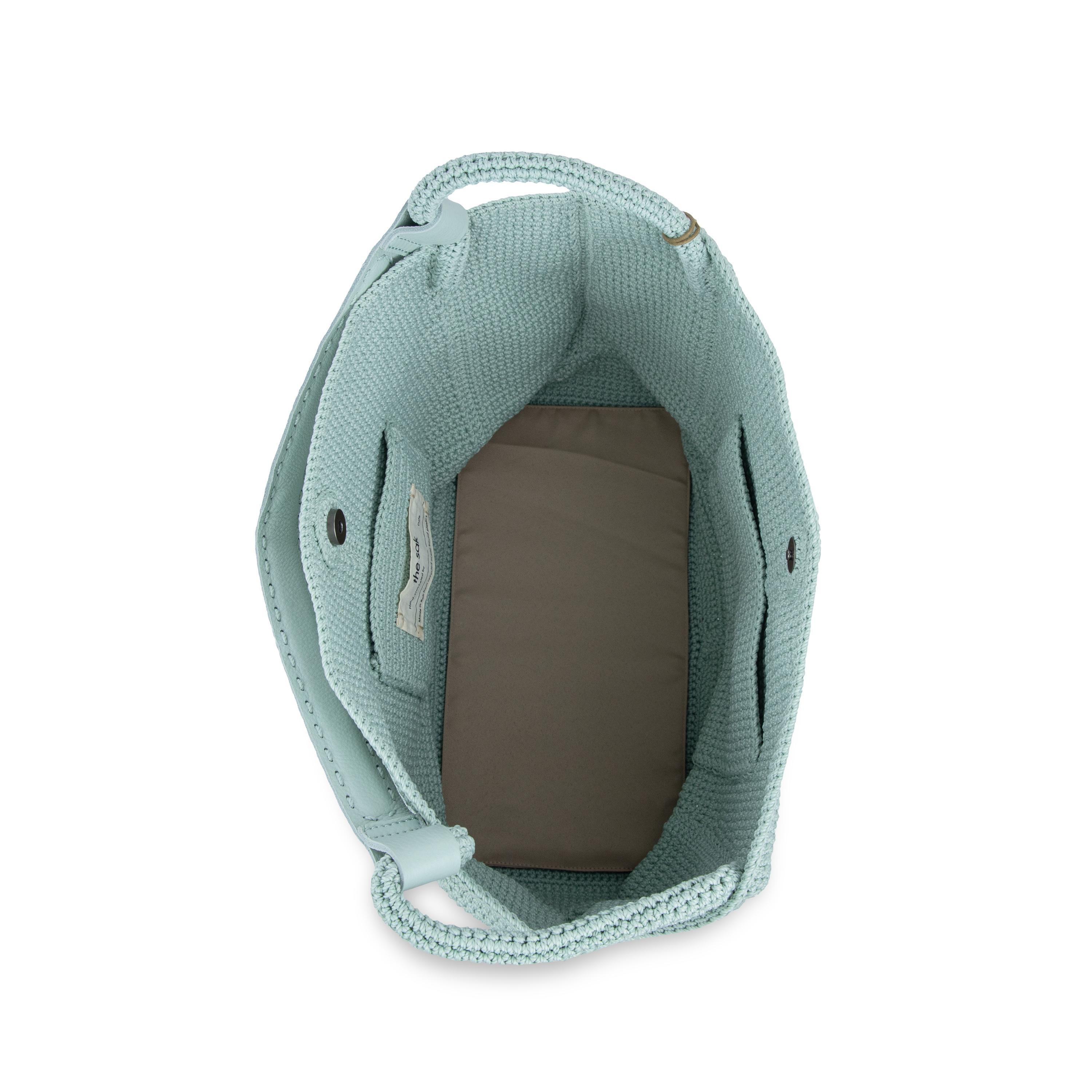 The Sak Los Feliz Large Tote - Hand Crochet - Aqua