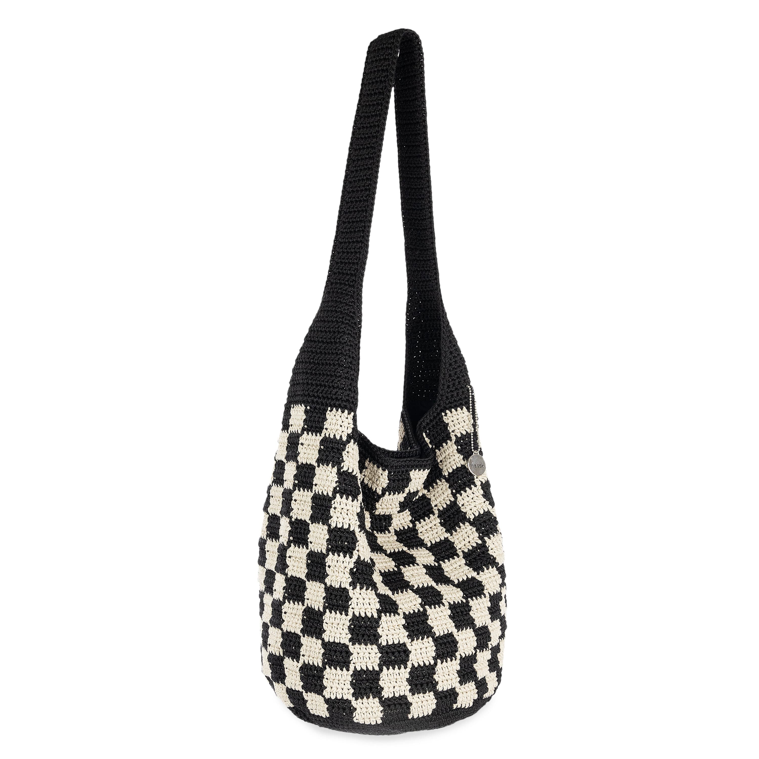 The Sak 120 Hobo - Hand Crochet - Black Check