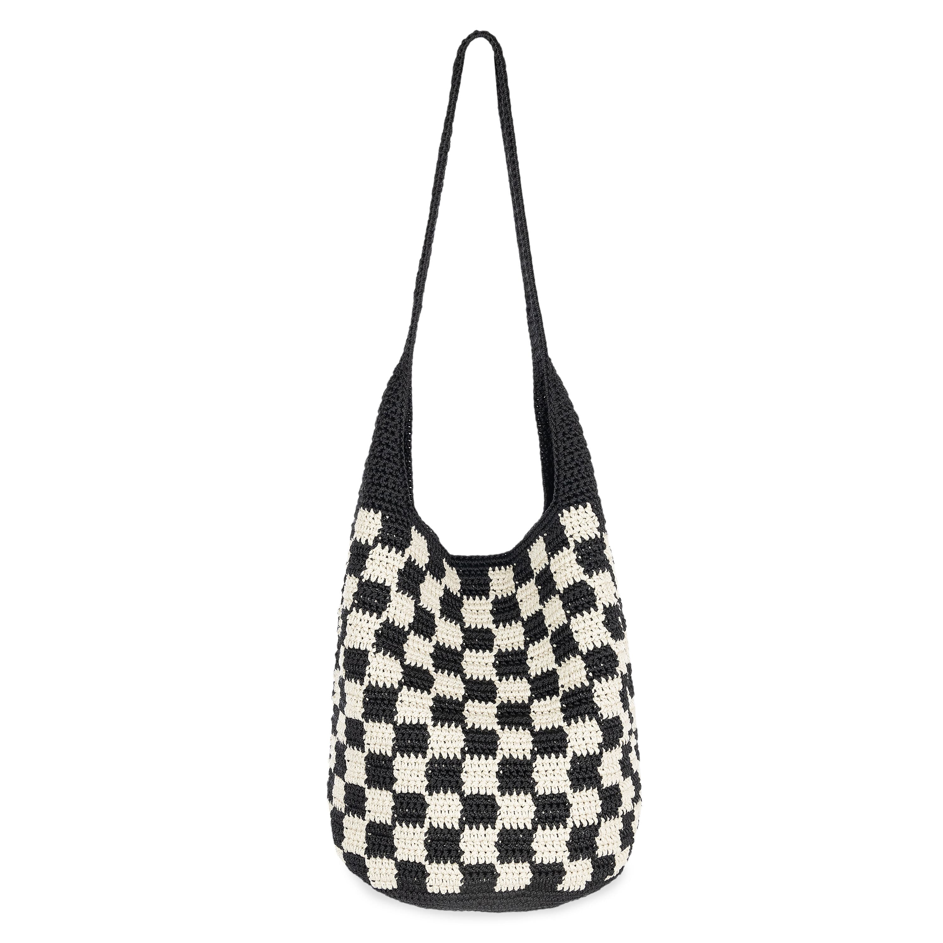 The Sak 120 Hobo - Hand Crochet - Black Check