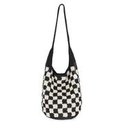 120 Hobo - Hand Crochet - Black Check