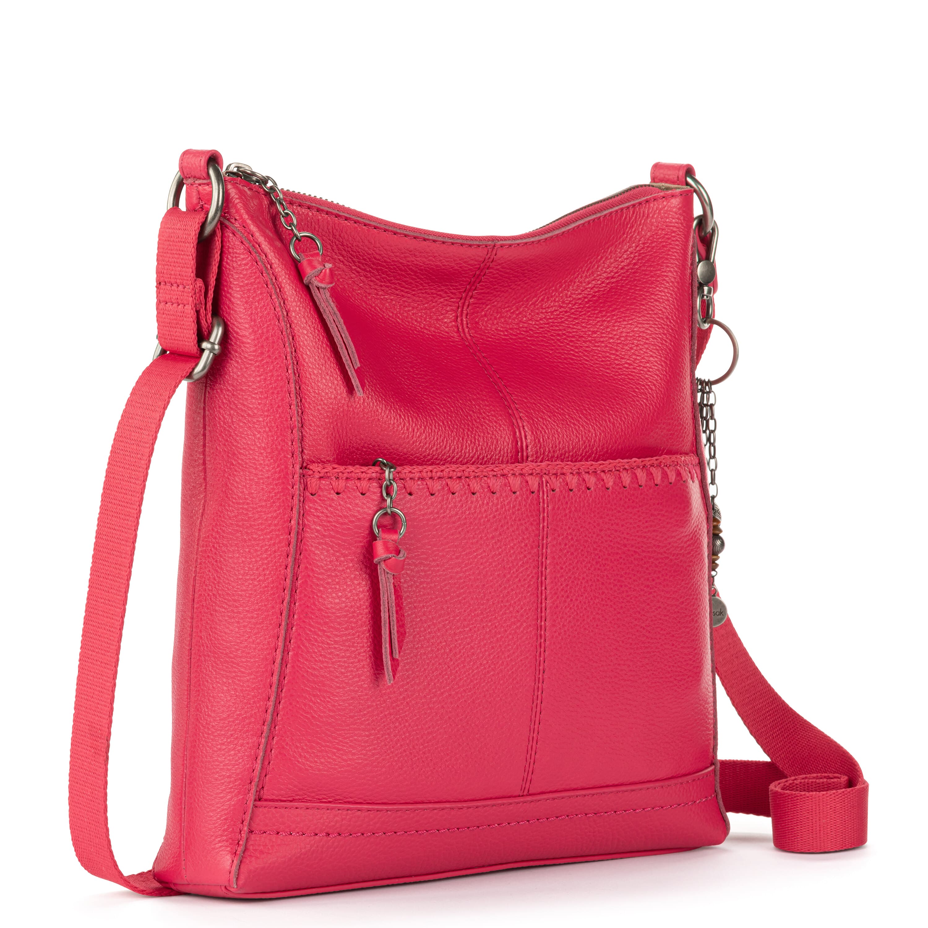 The Sak Lucia Crossbody - Leather - Magenta Stitch