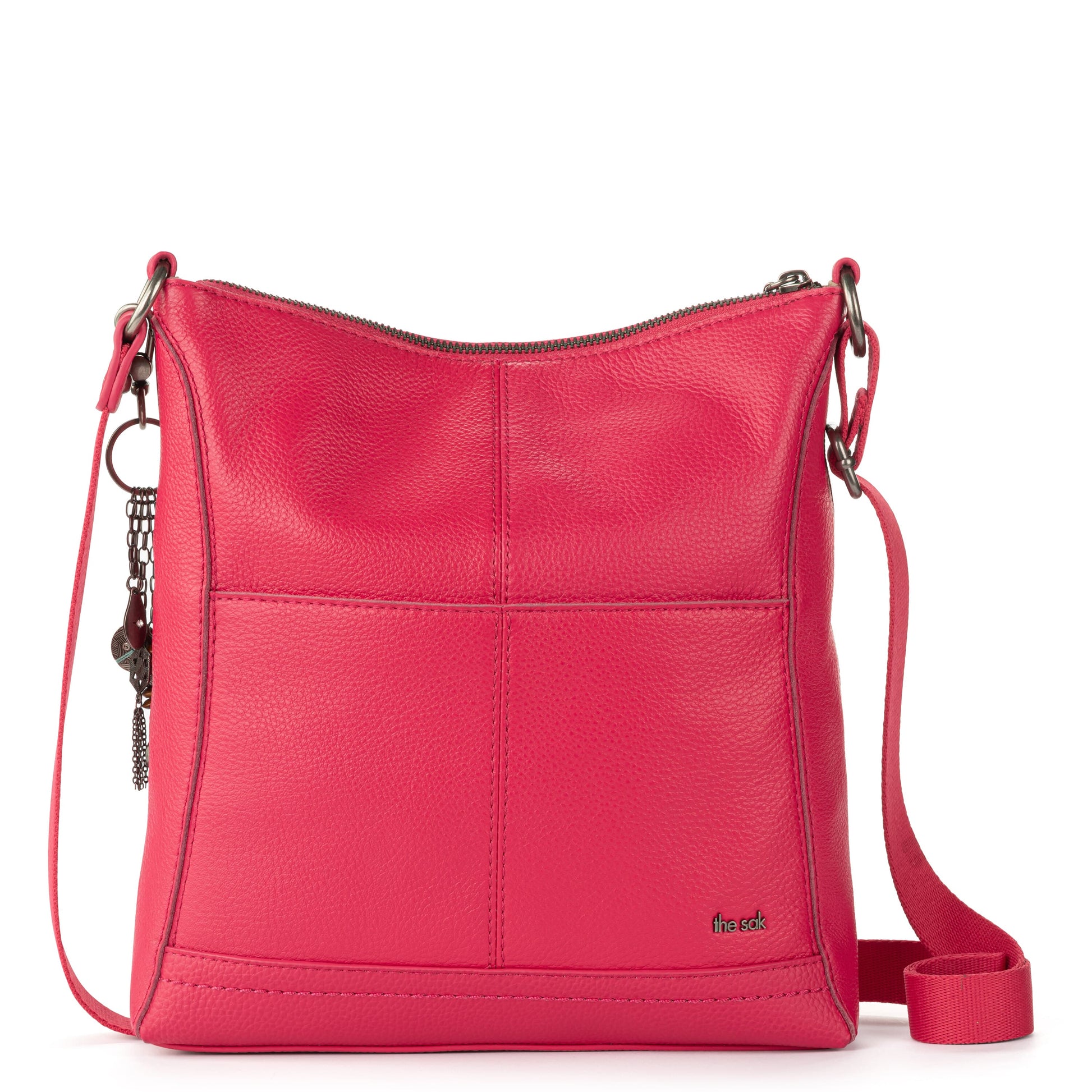 The Sak Lucia Crossbody Leather - |Magenta Stitch|