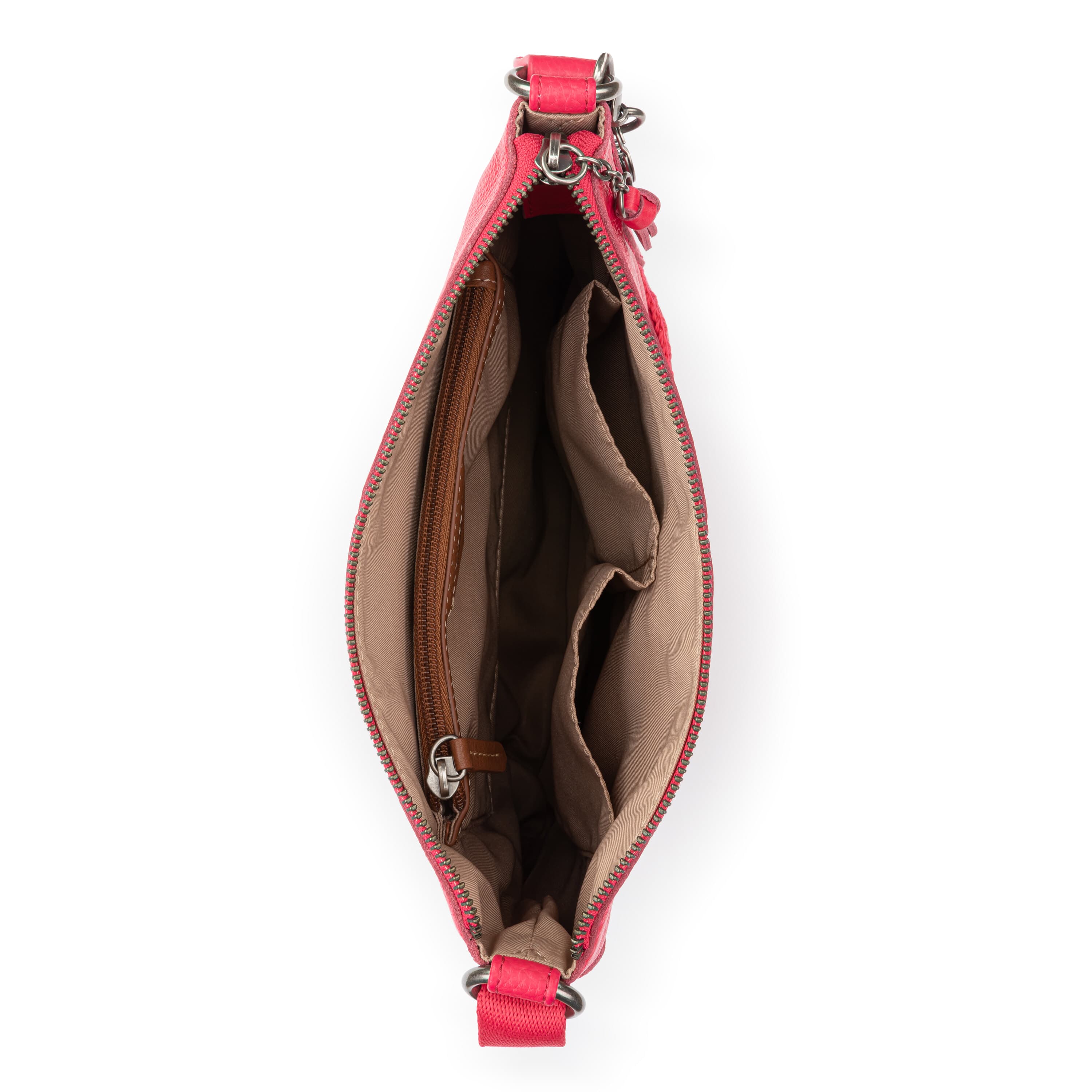The Sak Lucia Crossbody - Leather - Magenta Stitch