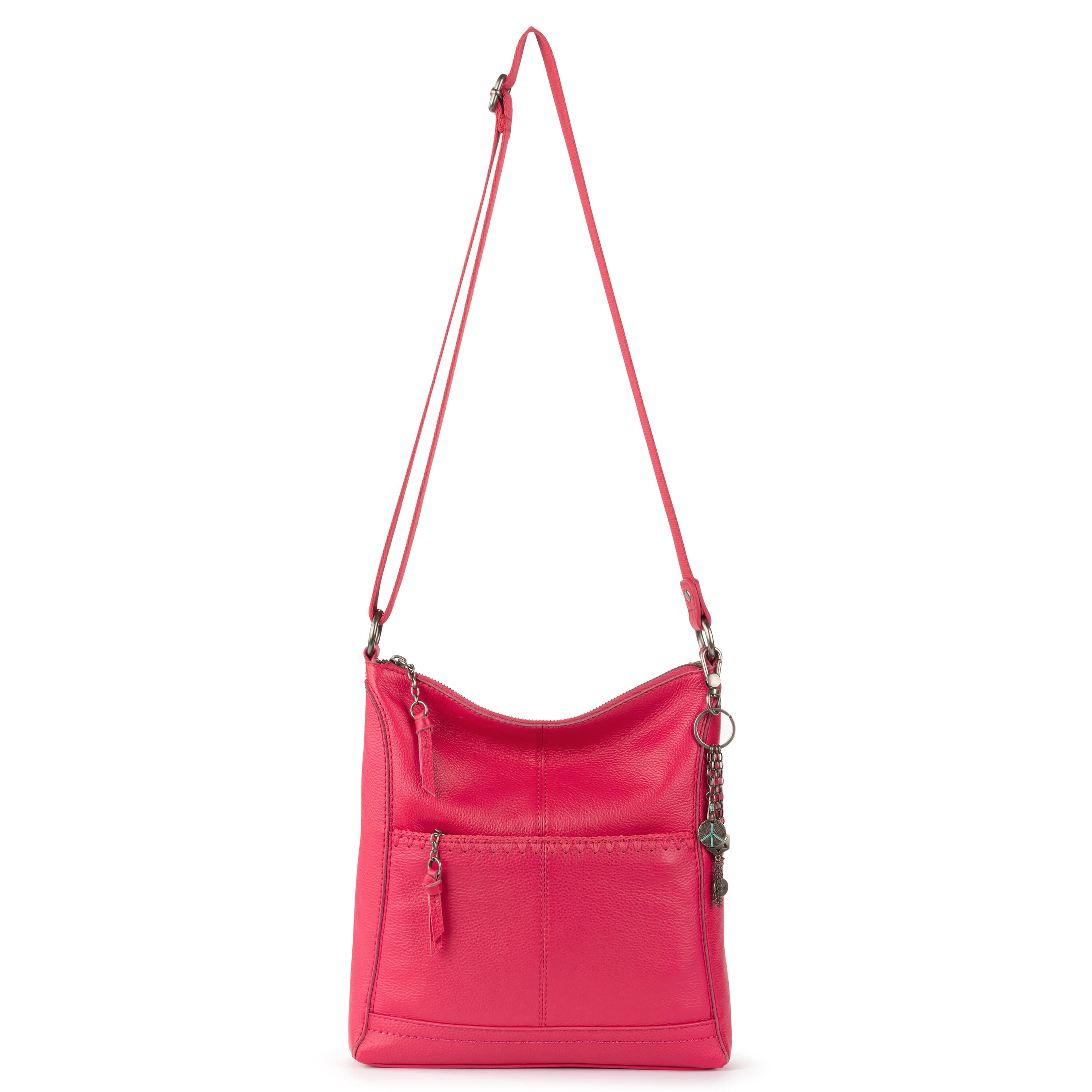 The Sak Lucia Crossbody - Leather - Magenta Stitch