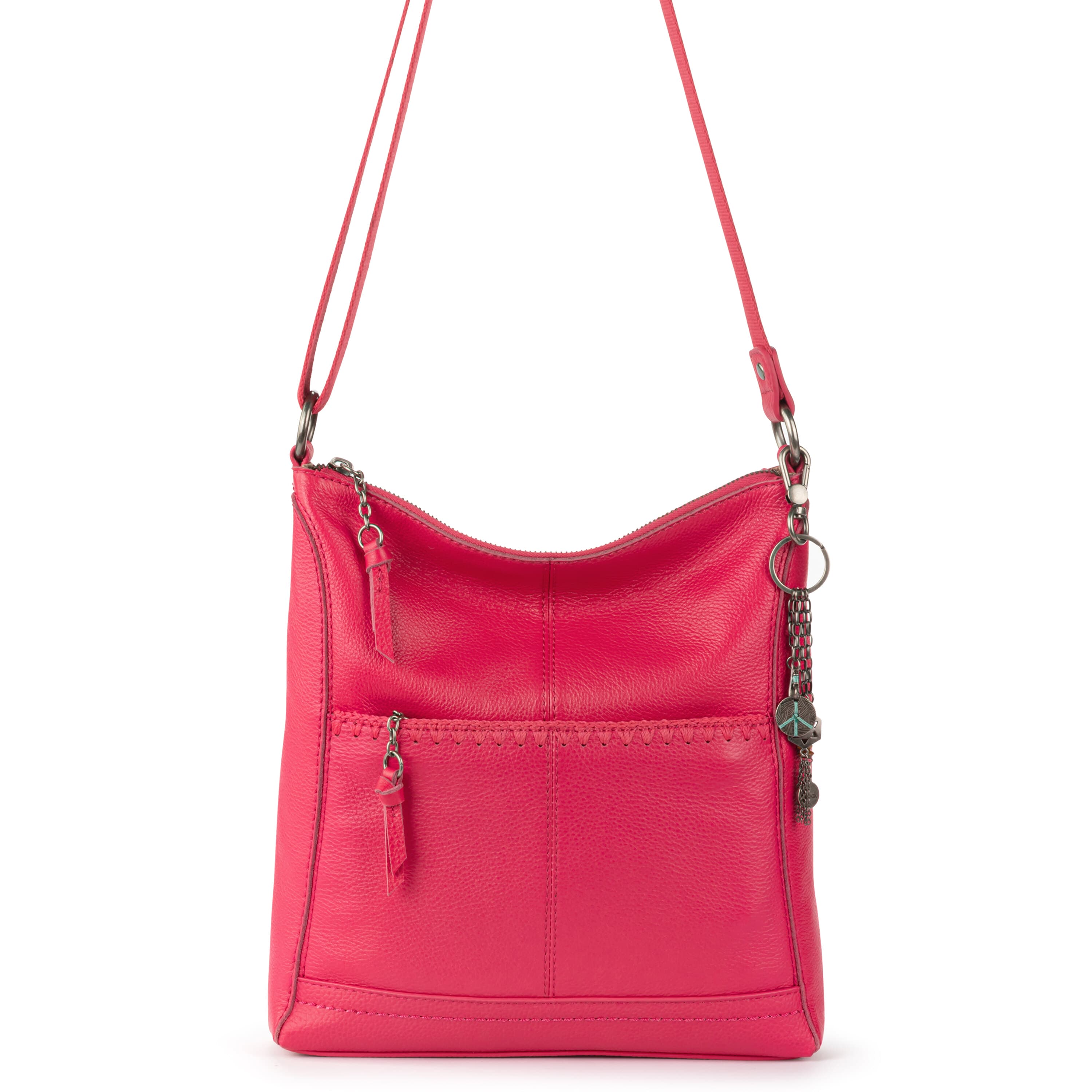 The Sak Lucia Crossbody - Leather - Magenta Stitch