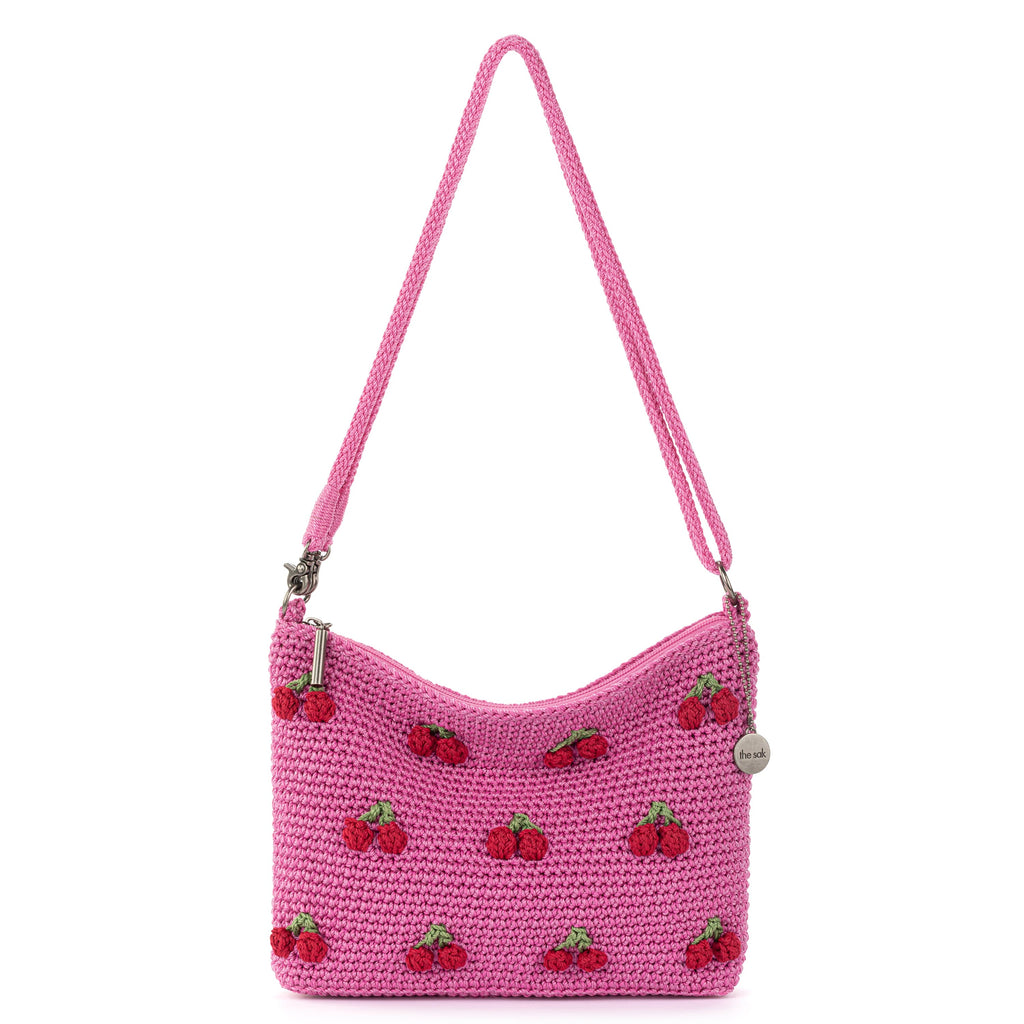 The Sak Lumi Crossbody - Hand Crochet - Pink Cherries