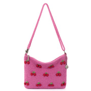 Lumi Crossbody - Hand Crochet - Pink Cherries