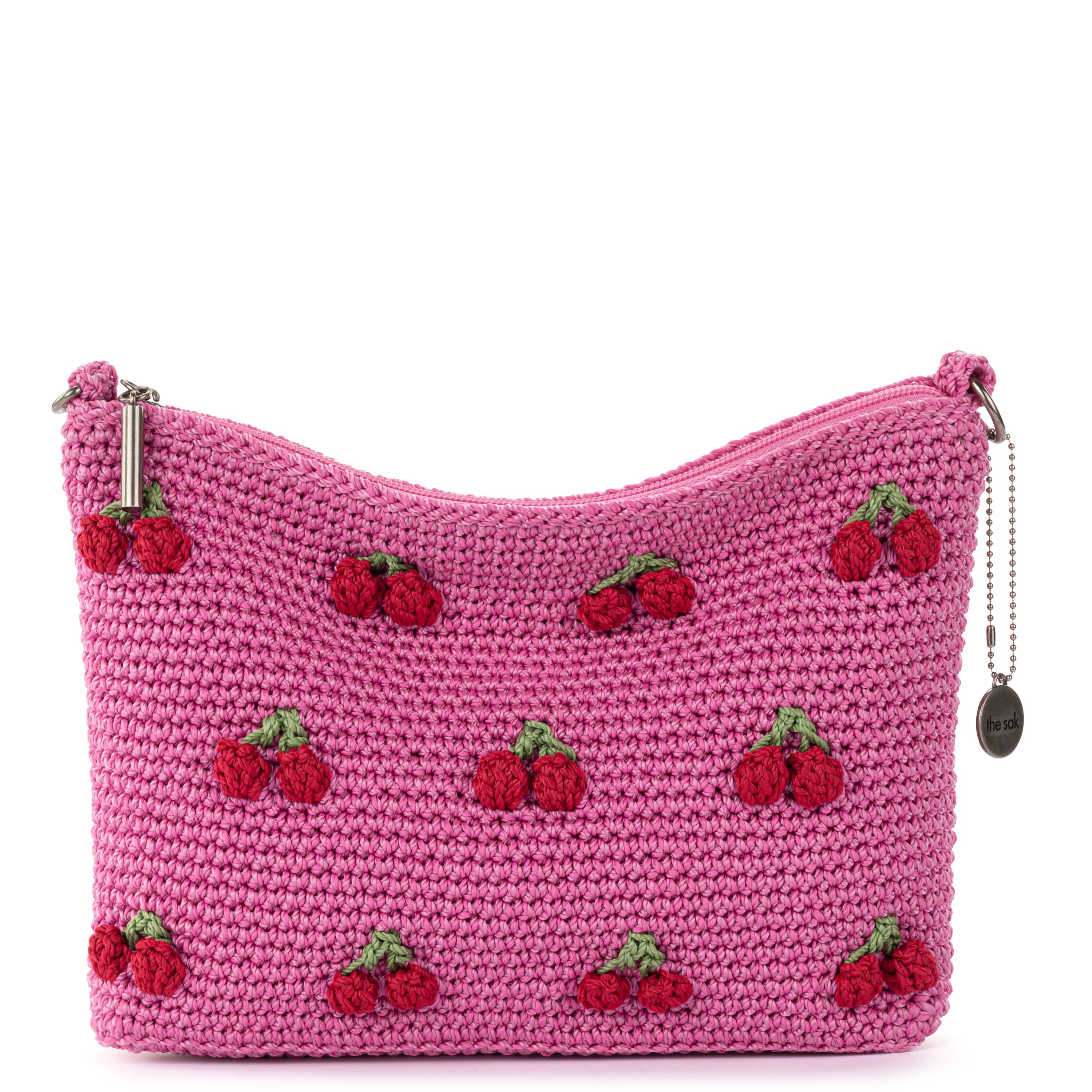 The Sak Lumi Crossbody - Hand Crochet - Pink Cherries