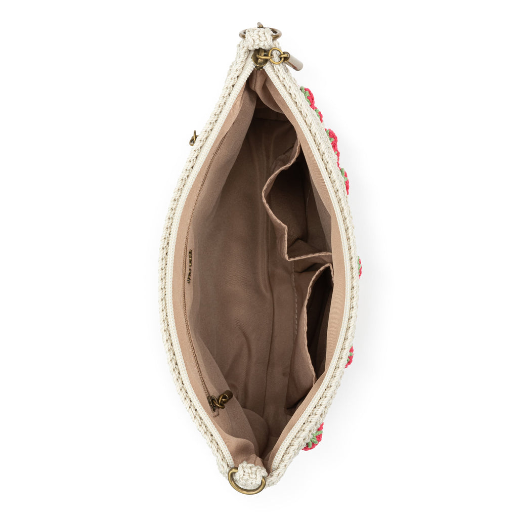 The Sak Lumi Crossbody - Hand Crochet - Natural Strawberries