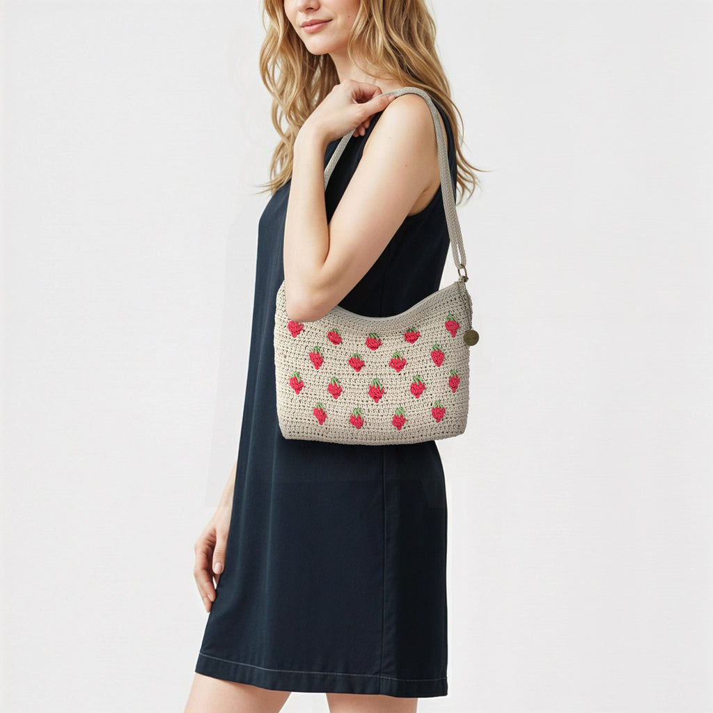The Sak Lumi Crossbody - Hand Crochet - Natural Strawberries
