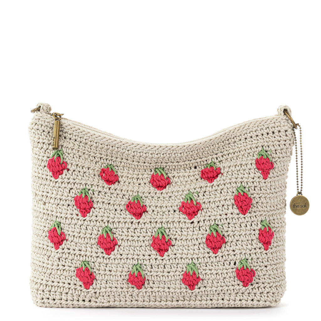 The Sak Lumi Crossbody - Hand Crochet - Natural Strawberries