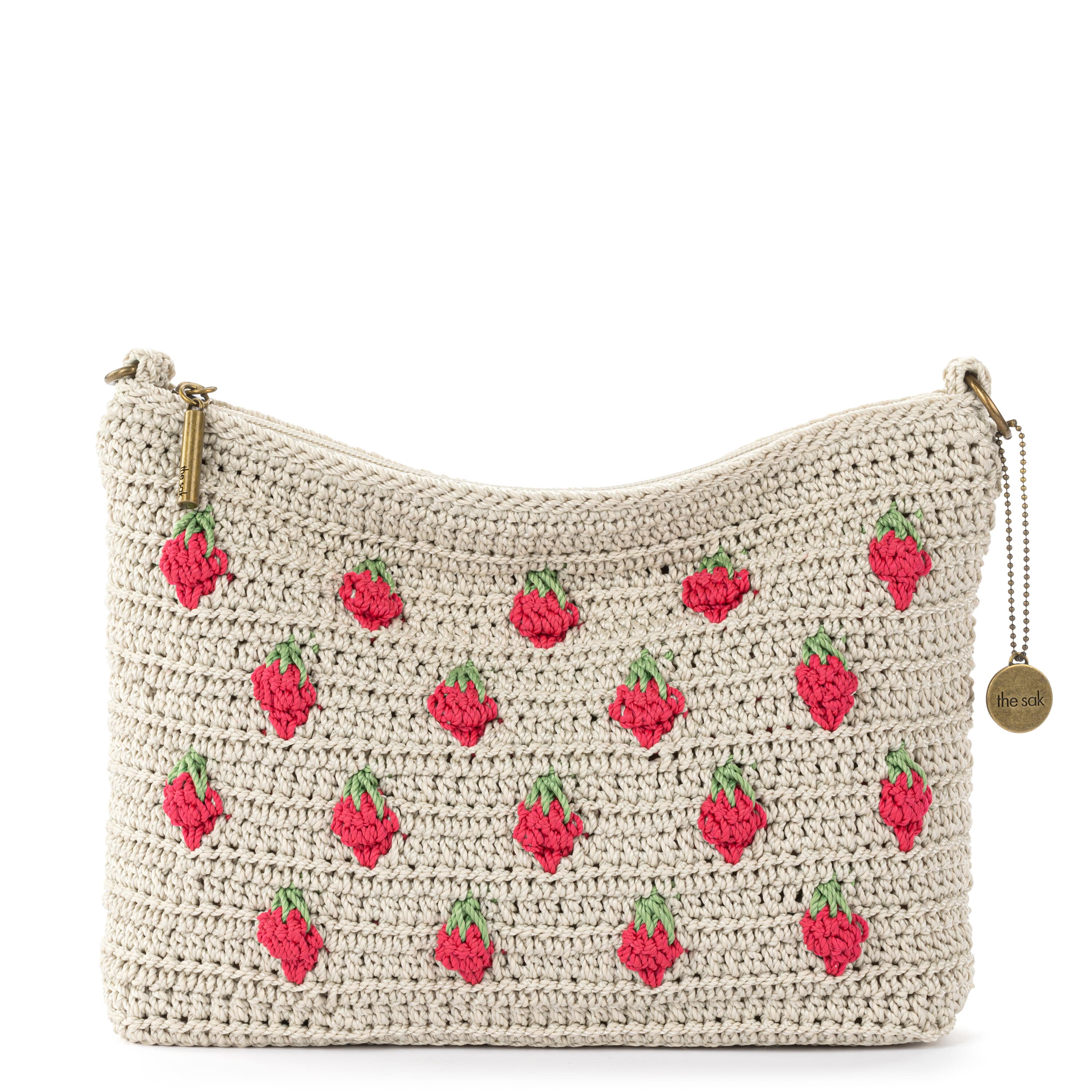 The Sak Lumi Crossbody - Hand Crochet - Natural Strawberries