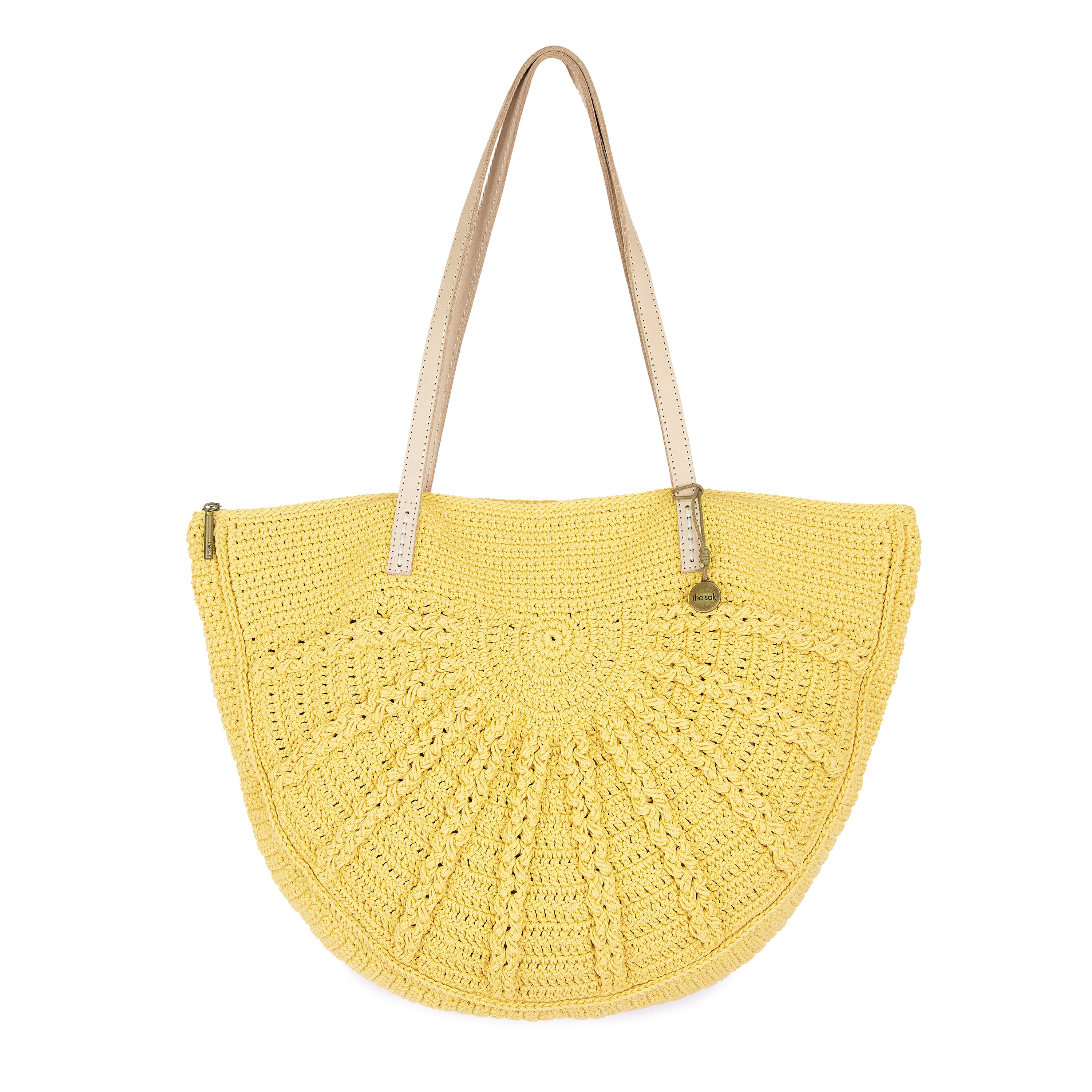 The Sak Faye Large Tote - Hand Crochet - Chartreuse Sunbeam