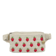 Caraway Small Belt Bag - Hand Crochet - Natural Strawberries
