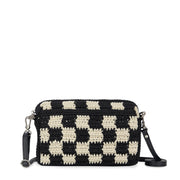 Cora Smartphone Crossbody - Hand Crochet - Black Check