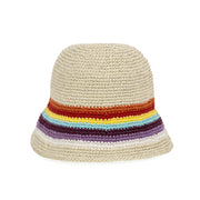 Lanie Bucket Hat - Hand Crochet - Retro Rainbow