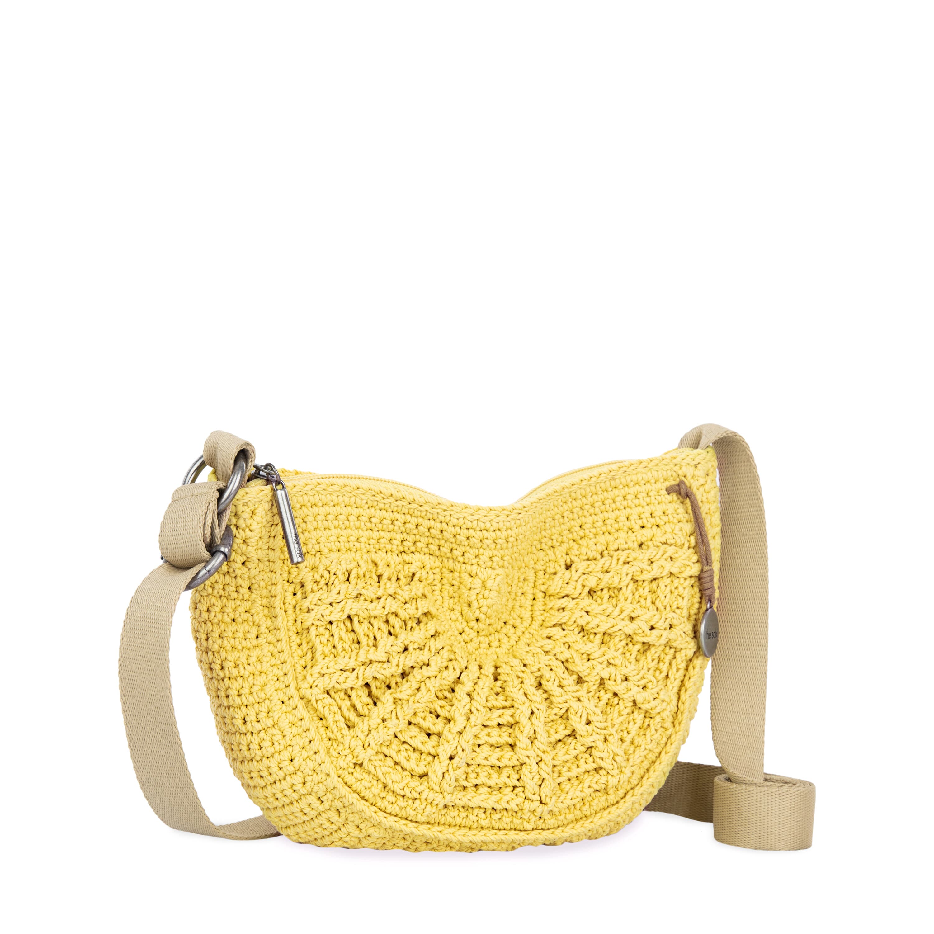 The Sak Ryder Small Crossbody - Hand Crochet - Chartreuse Sunbeam