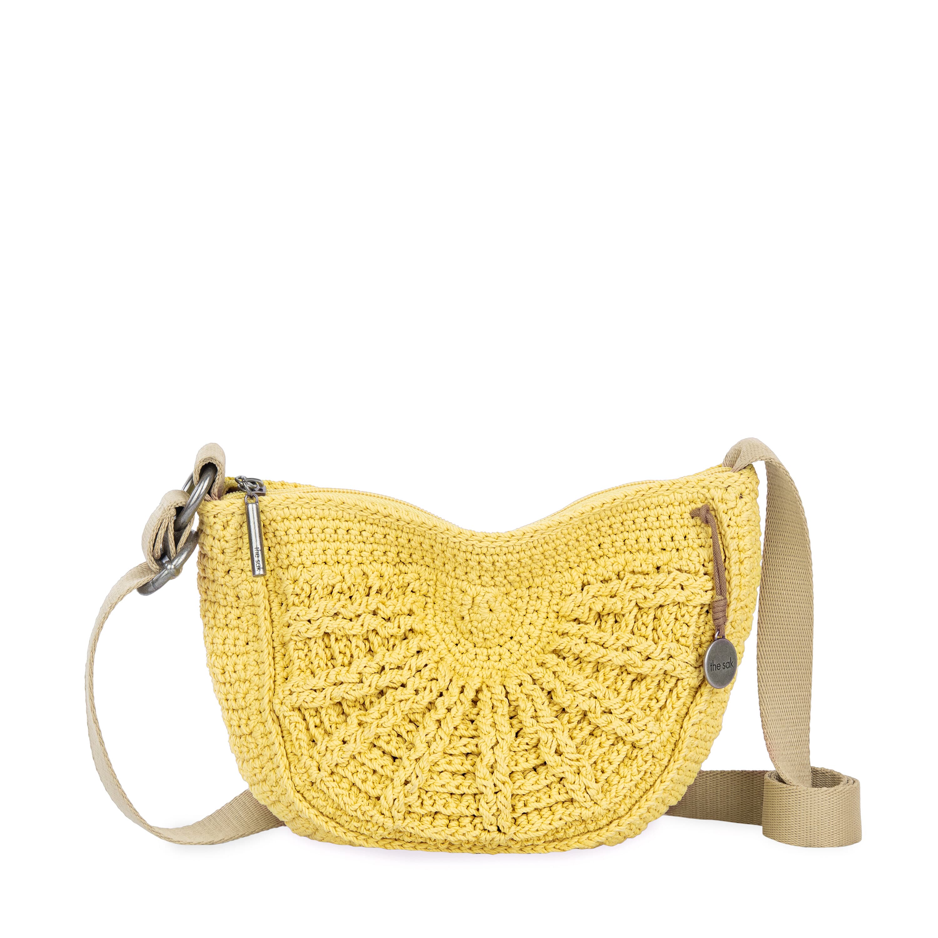The Sak Ryder Small Crossbody - Hand Crochet - Chartreuse Sunbeam