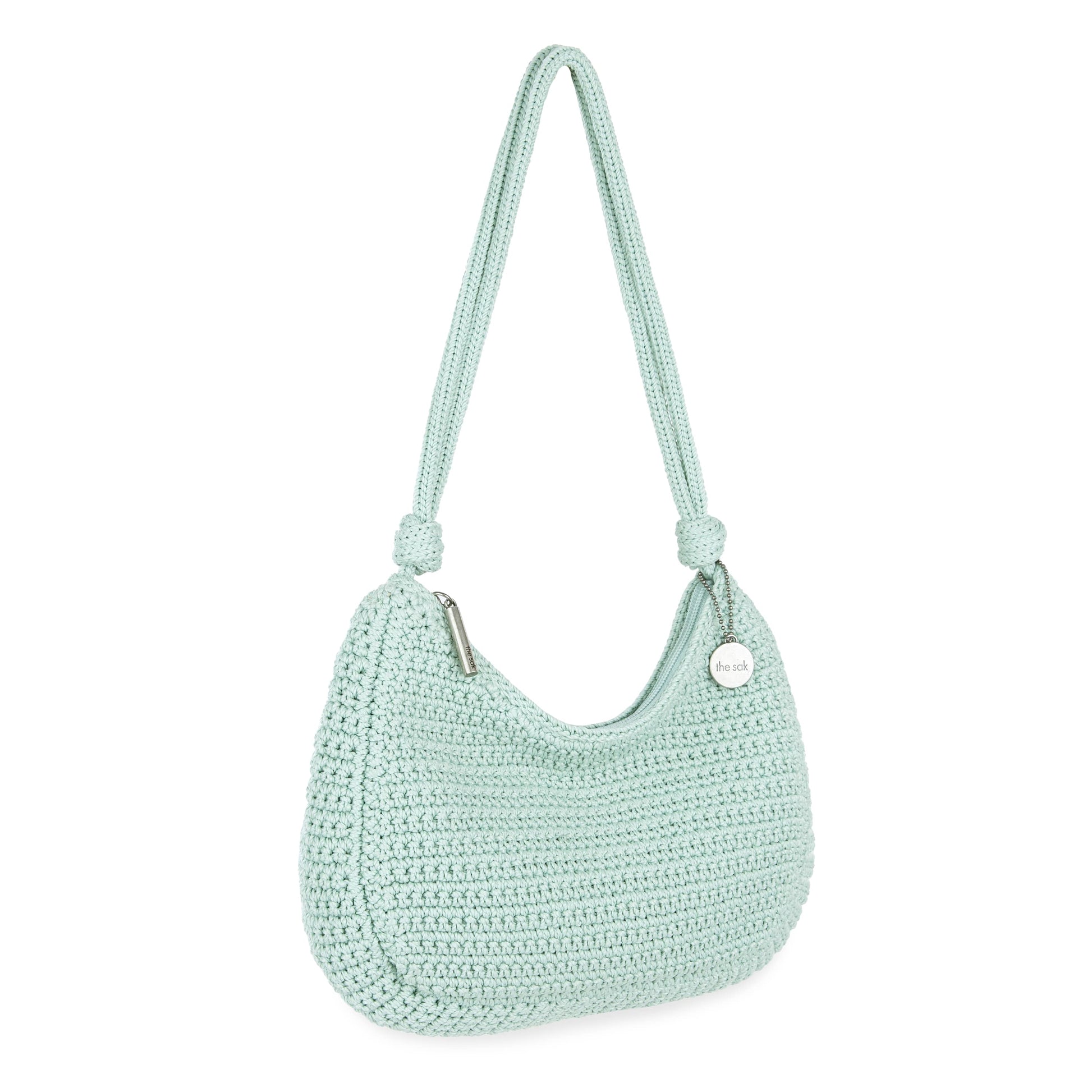 The Sak Josie Mini Shoulder Bag Crochet - |Aqua|