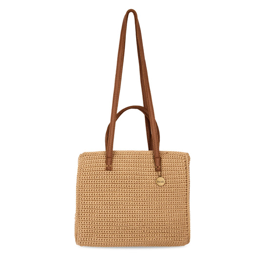 The Sak Sable Boxy Tote Crochet - |Bamboo|