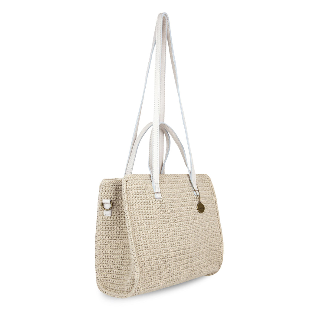 The Sak Sable Boxy Tote - Hand Crochet - Ecru