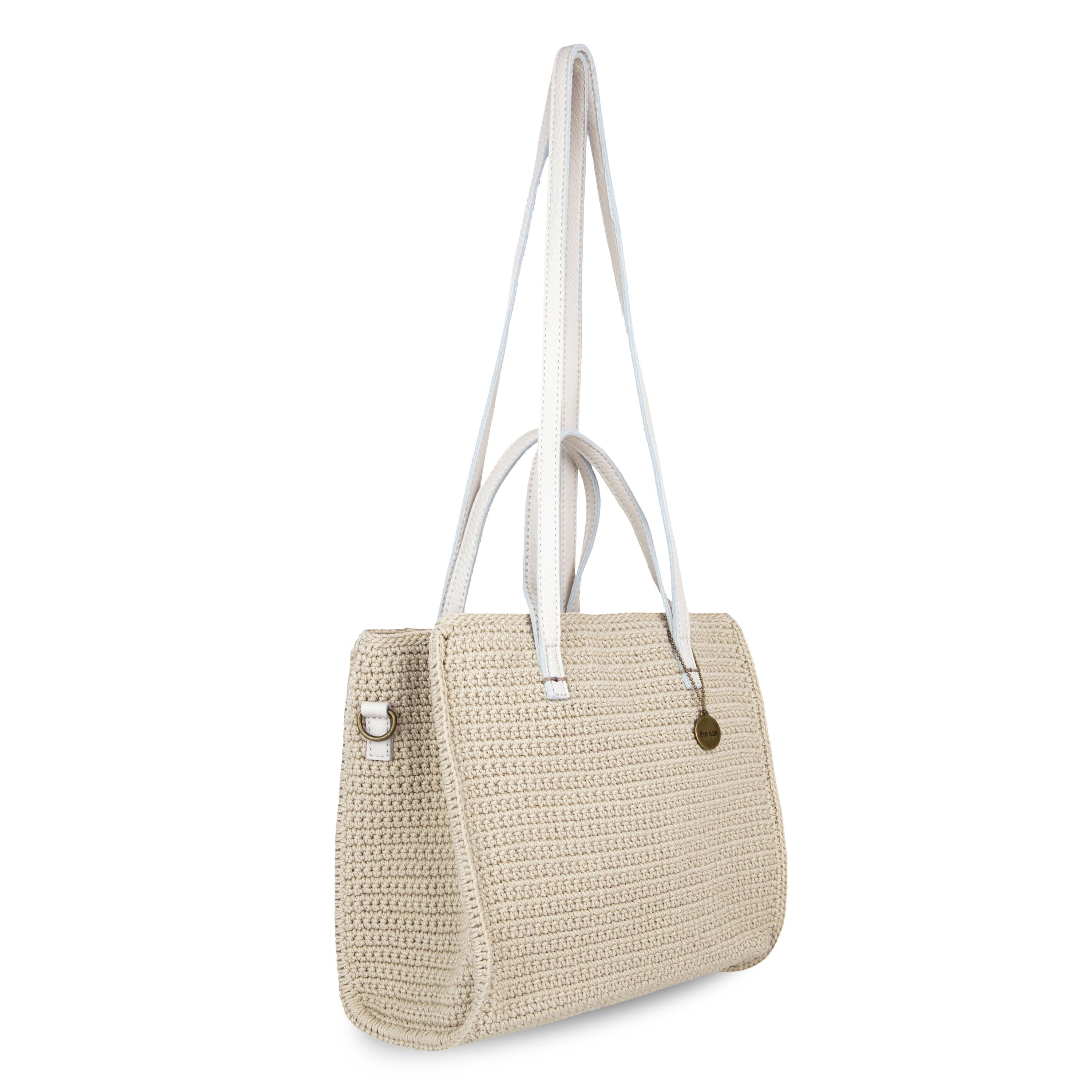 The Sak Sable Boxy Tote - Hand Crochet - Ecru