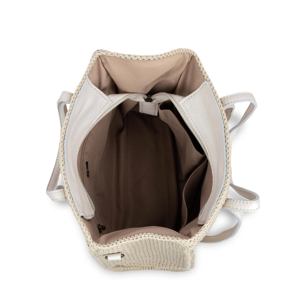 The Sak Sable Boxy Tote - Hand Crochet - Ecru