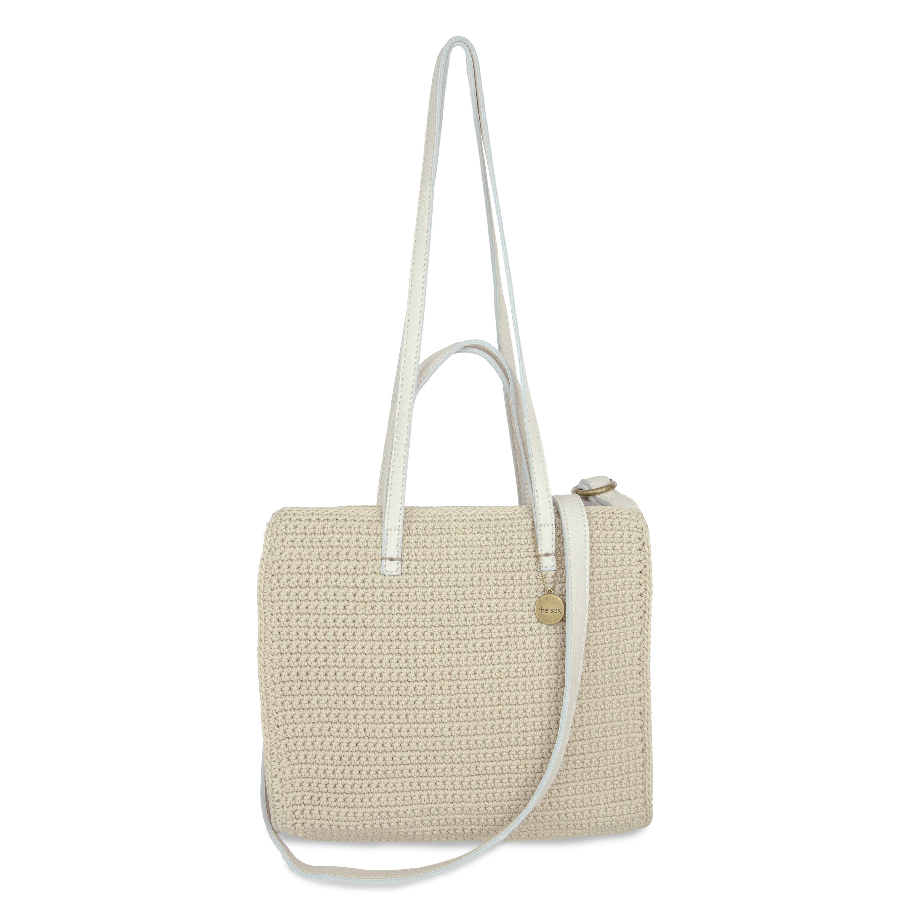 The Sak Sable Boxy Tote - Hand Crochet - Ecru
