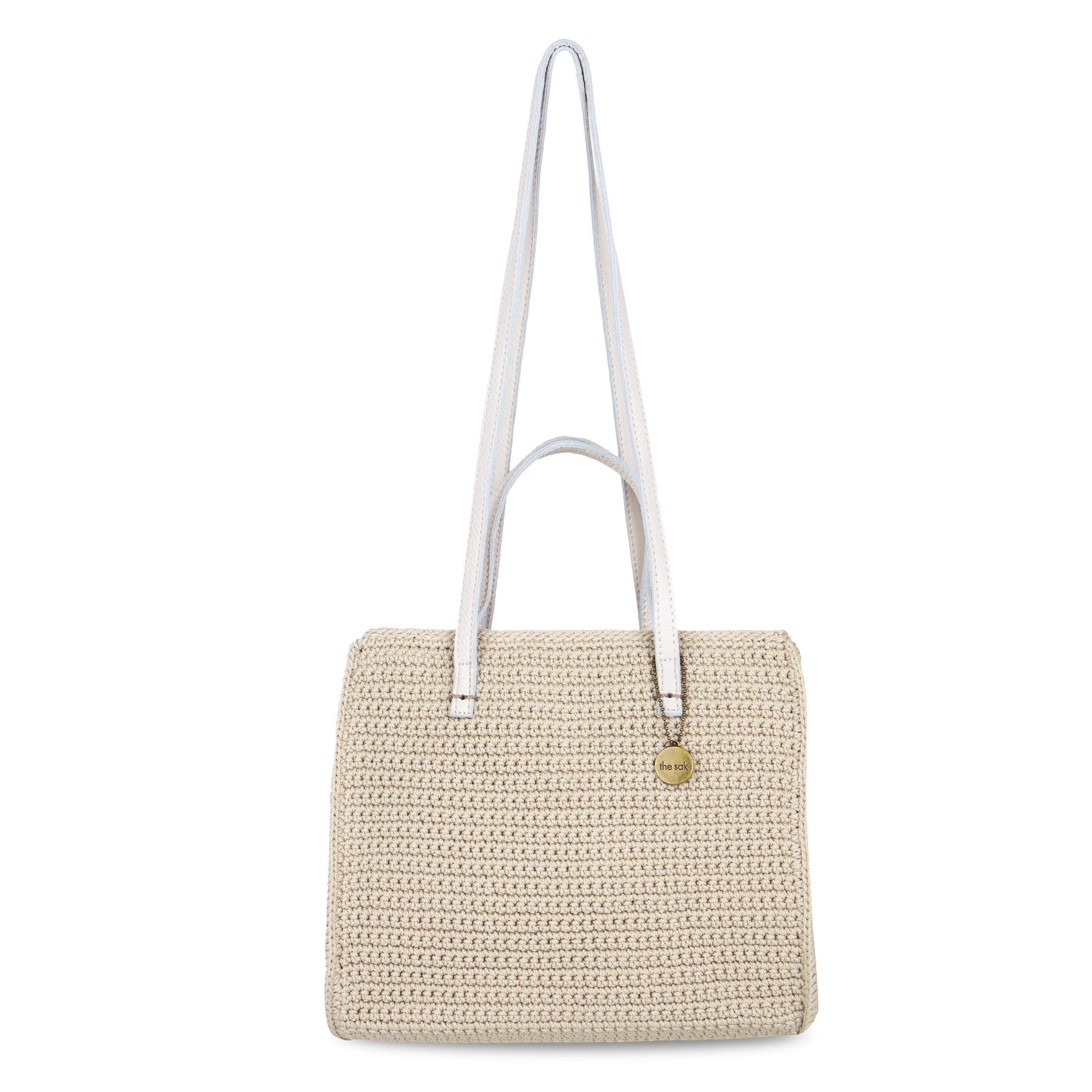 The Sak Sable Boxy Tote - Hand Crochet - Ecru