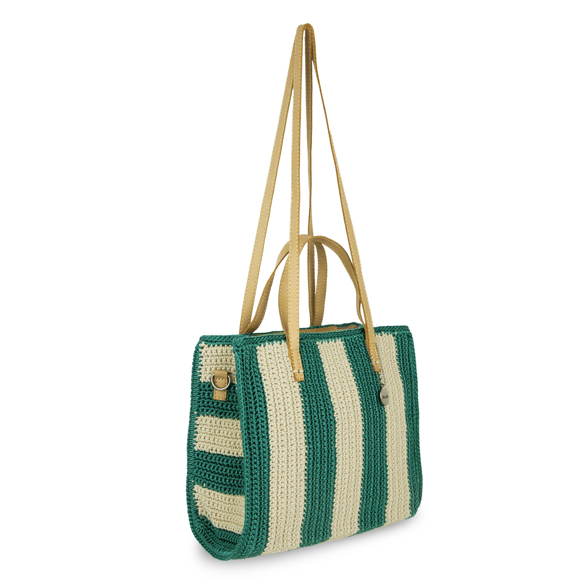 The Sak Sable Boxy Tote Crochet - |Clover Stripe|