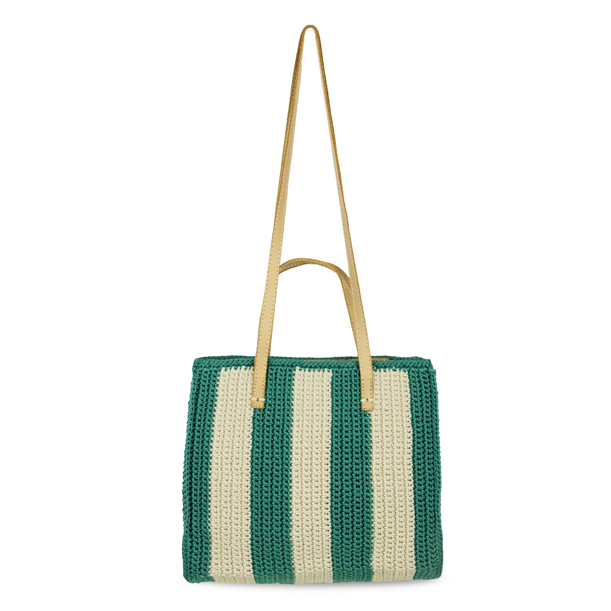 The Sak Sable Boxy Tote Crochet - |Clover Stripe|