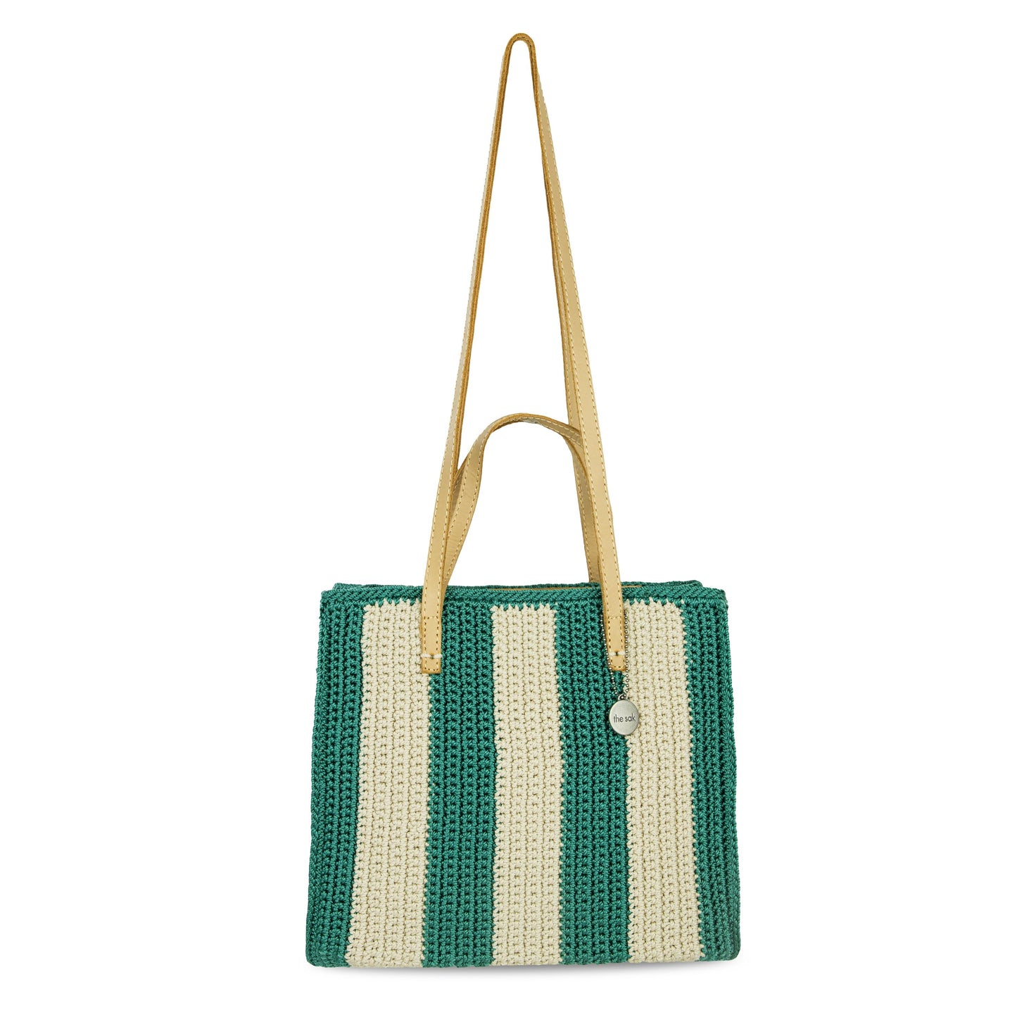 The Sak Sable Boxy Tote Crochet - |Clover Stripe|