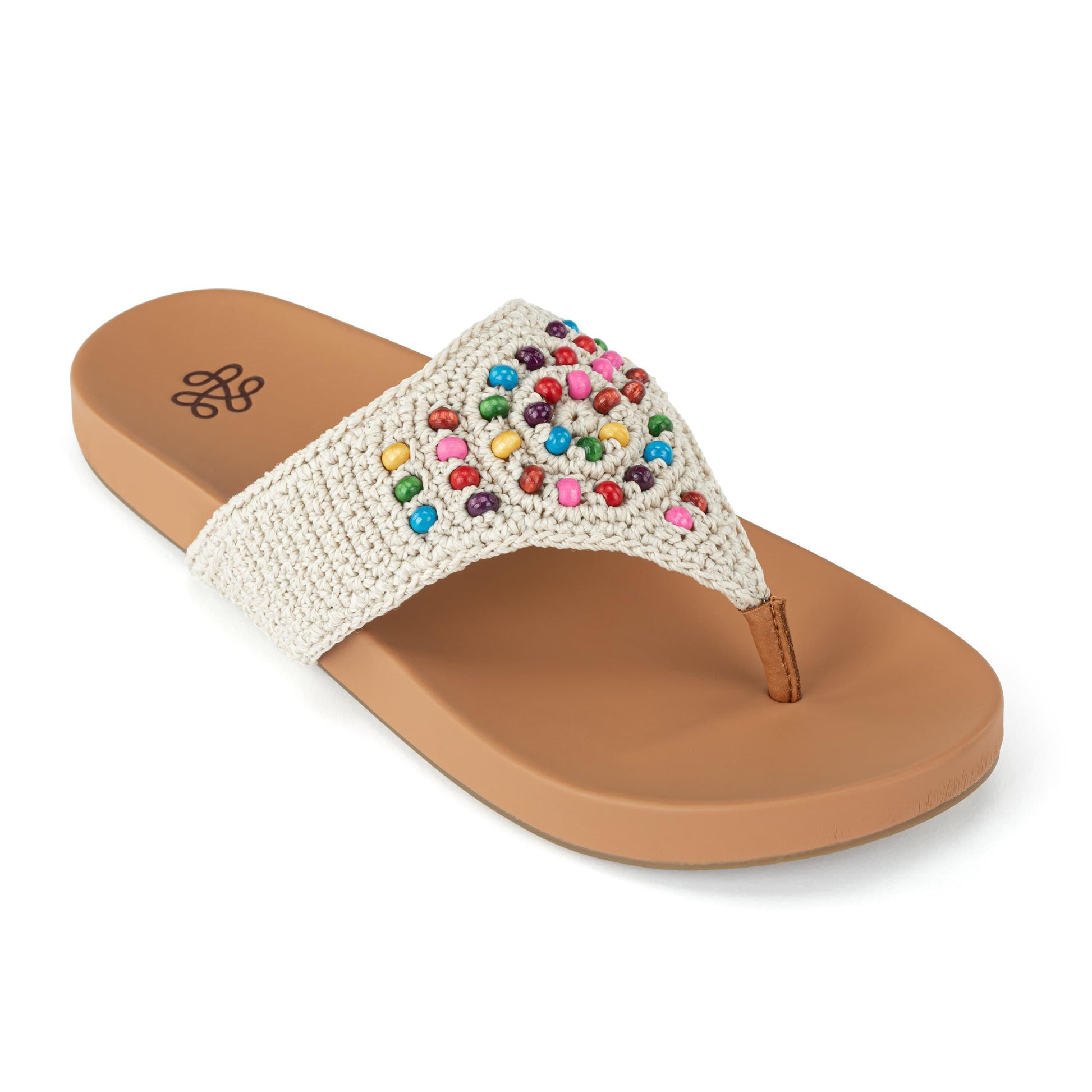 The Sak Everly Sandal Crochet - |Ecru Multi Beads|