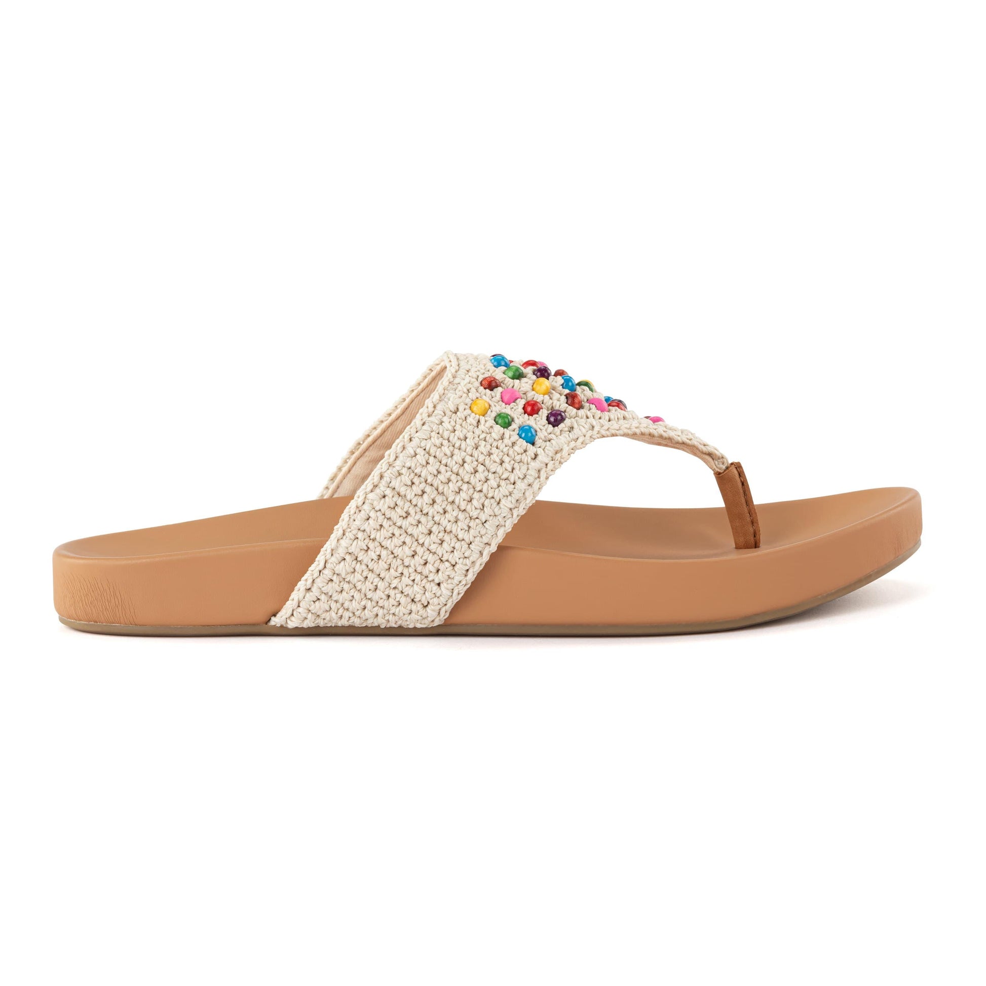 The Sak Everly Sandal Crochet - |Ecru Multi Beads|