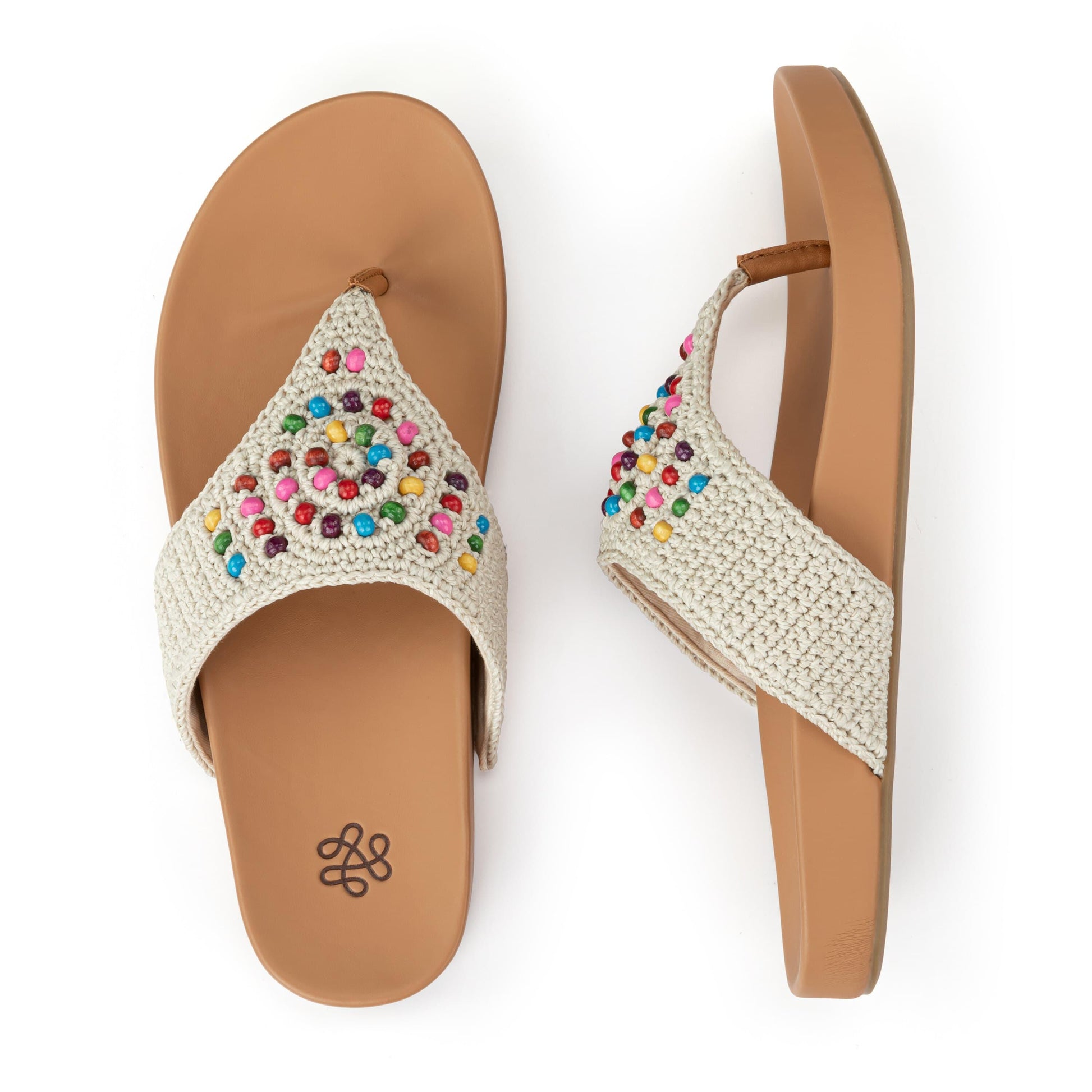 The Sak Everly Sandal Crochet - |Ecru Multi Beads|