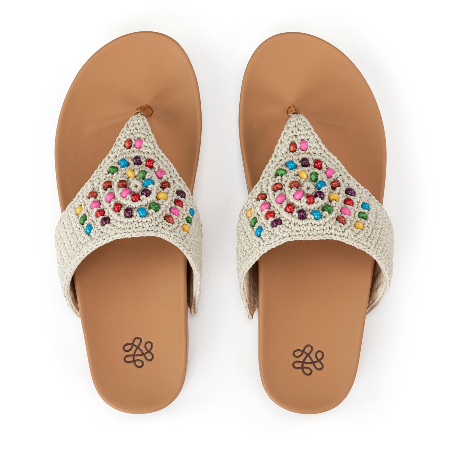 The Sak Everly Sandal Crochet - |Ecru Multi Beads|