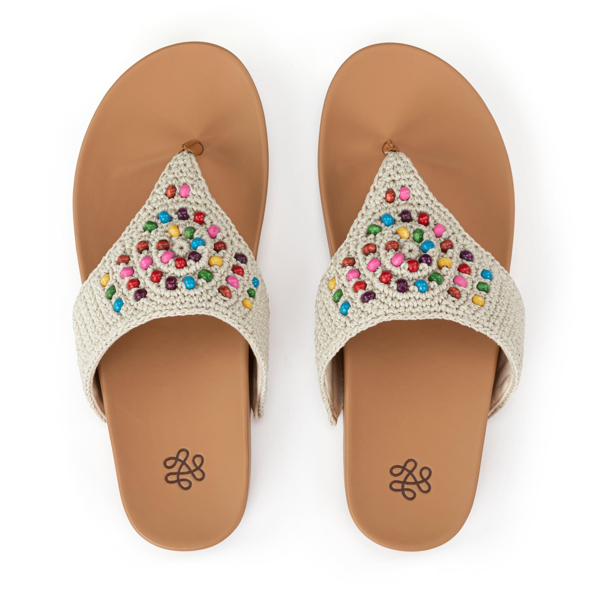 The Sak Everly Sandal Crochet - |Ecru Multi Beads|