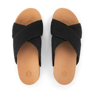 Penelope Sandal - Hand Crochet - Black