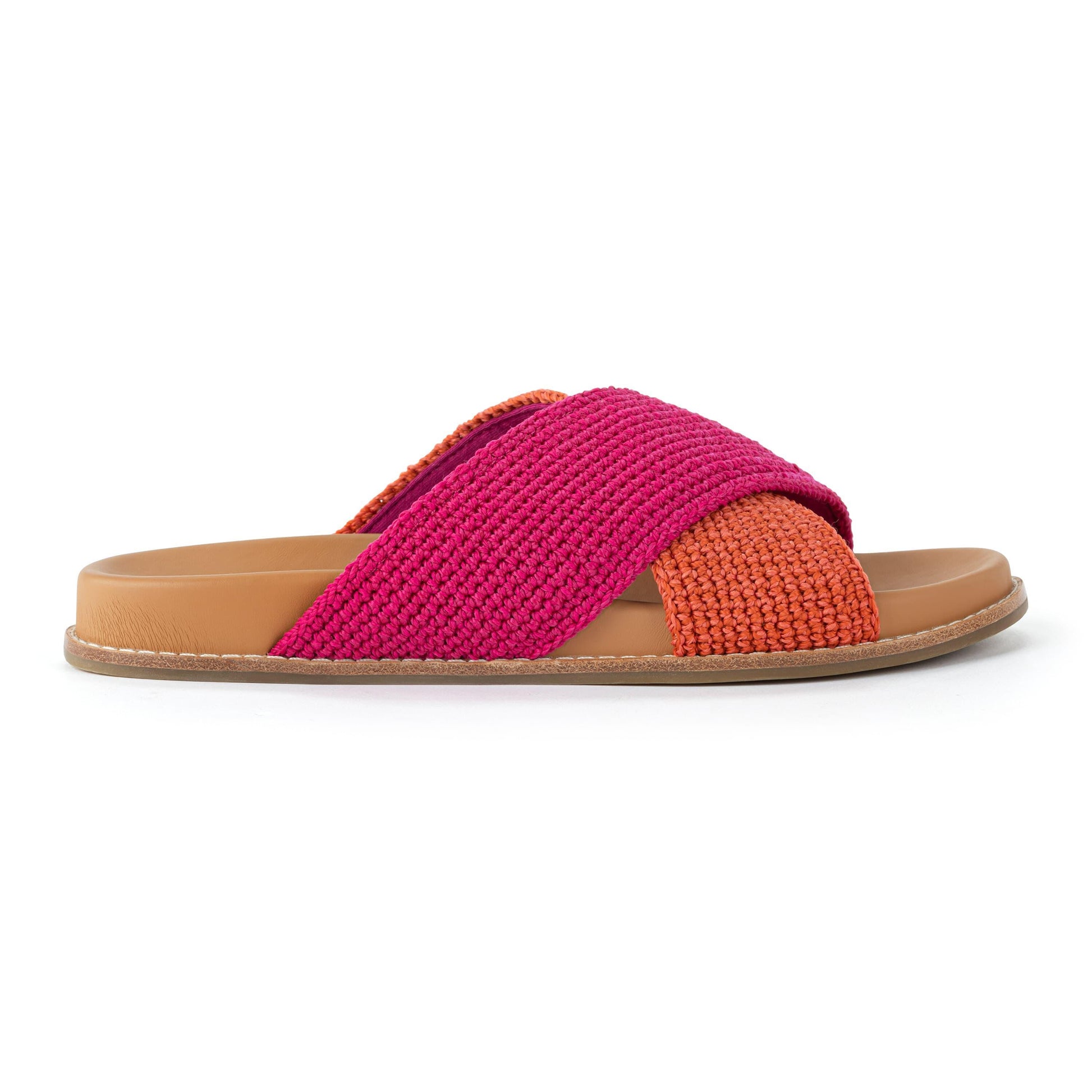 The Sak Penelope Sandal Crochet - |Pinkberry Cayenne Block|