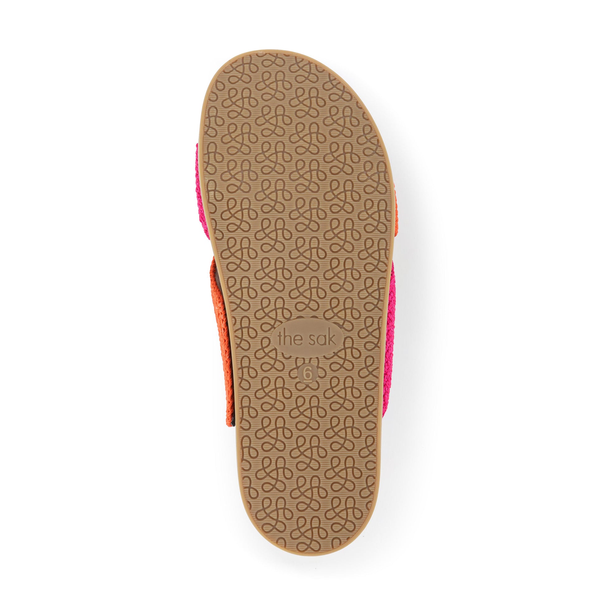 The Sak Penelope Sandal Crochet - Pinkberry Cayenne Block