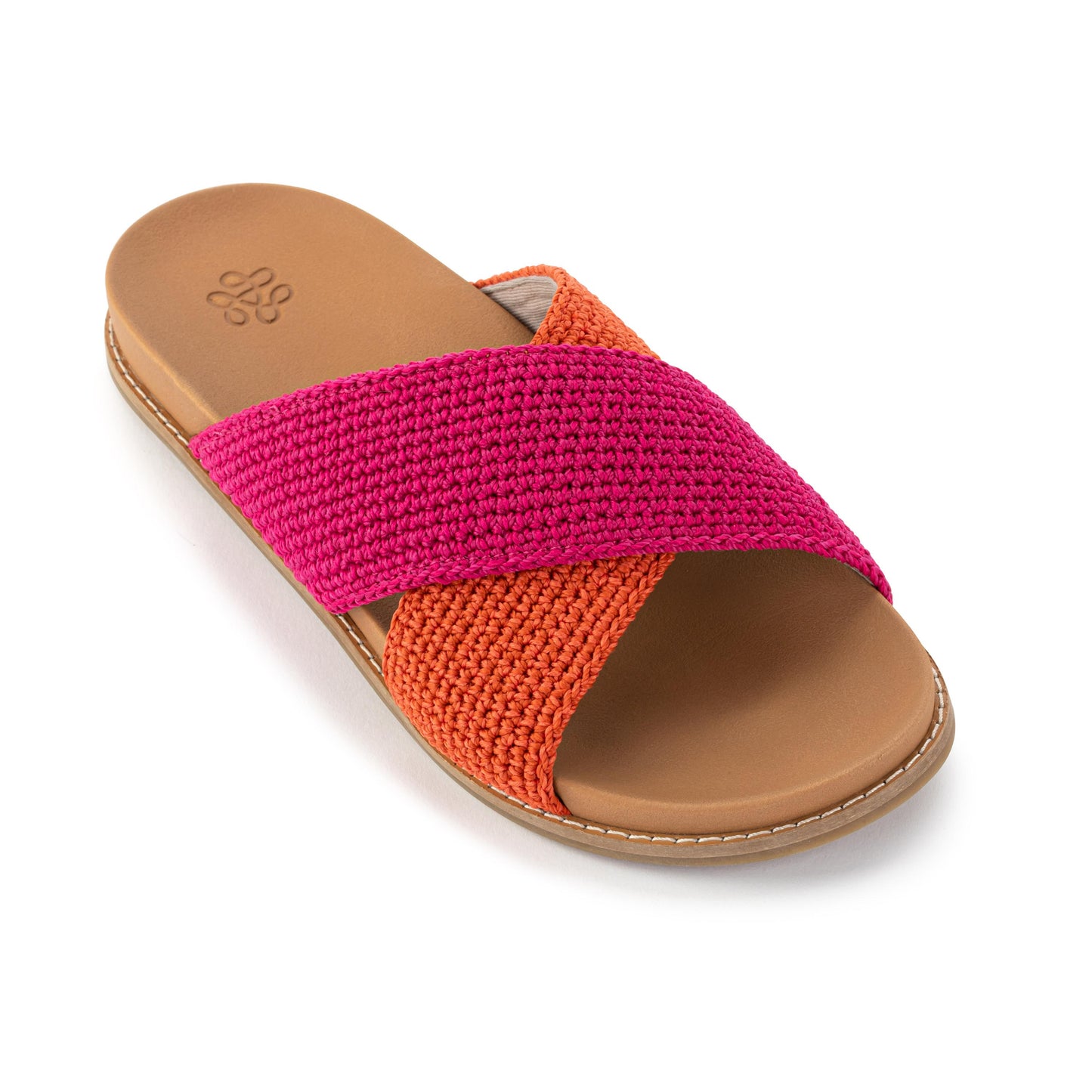 The Sak Penelope Sandal Crochet - Pinkberry Cayenne Block