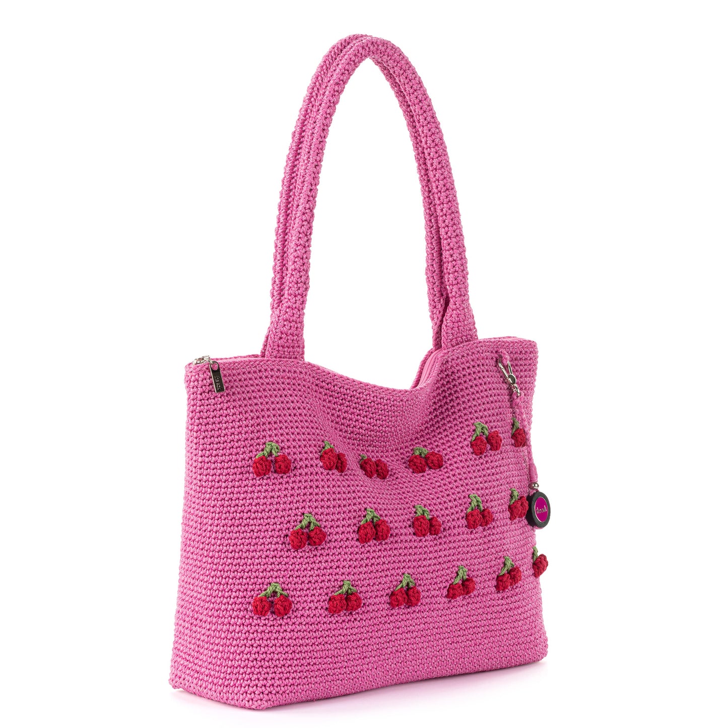 The Sak Crafted Classics Carryall Crochet - |Pink Cherries|